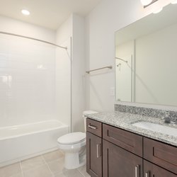 bathroom view at The View at NoDa located in Atlanta, GA.