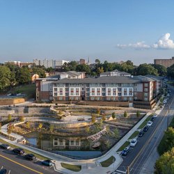 beautiful exterior view at The View at NoDa located in Atlanta, GA.