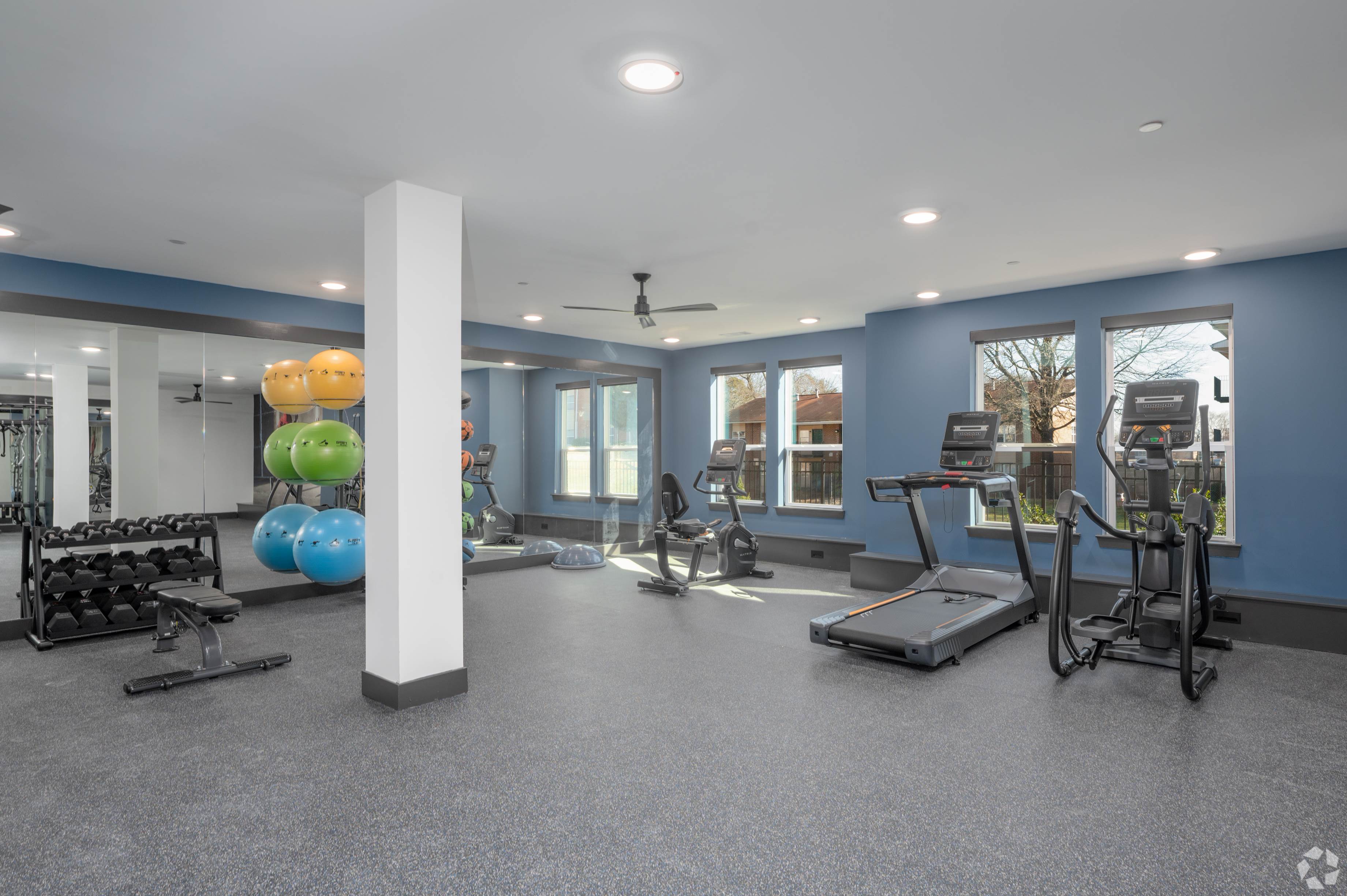 gym at The View at Noda located in Athens, Georgia